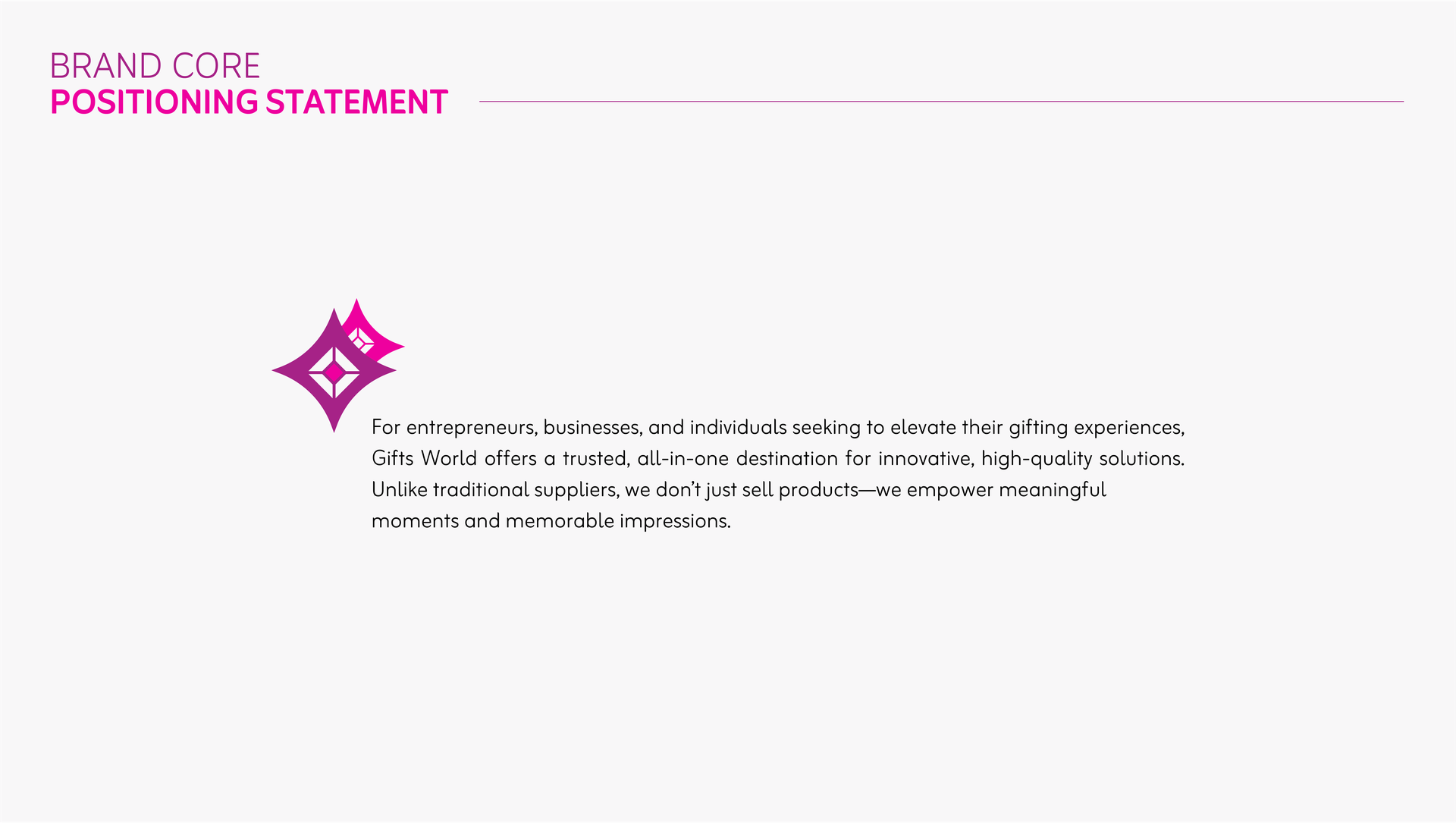 Gifts World Brand Strategy &amp; Identity Design