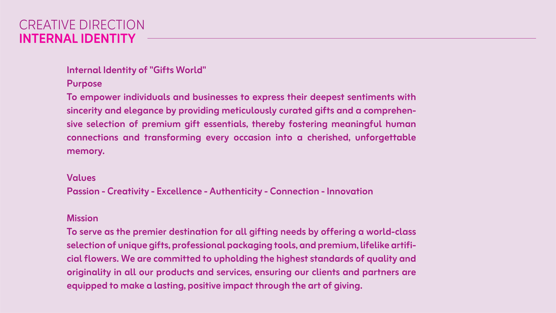 Gifts World Brand Strategy &amp; Identity Design